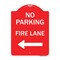 Signmission No Parking Fire Lane W/ Left Arrow, Red & White Aluminum Sign, 18" x 24", RW-1824-23736 A-DES-RW-1824-23736 - alternate 1